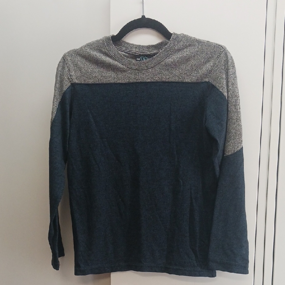 Burnside Gray and Blue Crewneck Sweater For BOYS